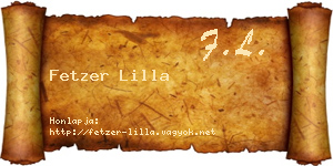 Fetzer Lilla névjegykártya